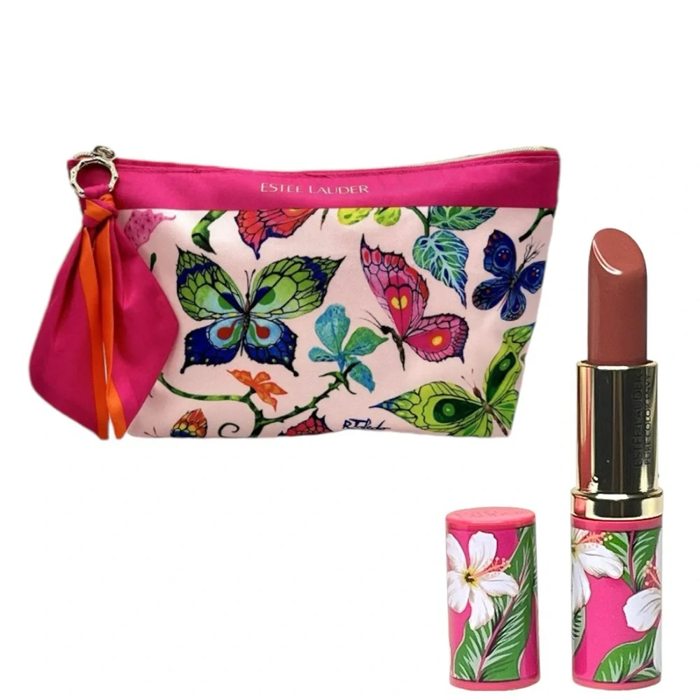 Estee Lauder Pure Color Intense Nude Lipstick 561 Limited Edition Makeup Bag Set